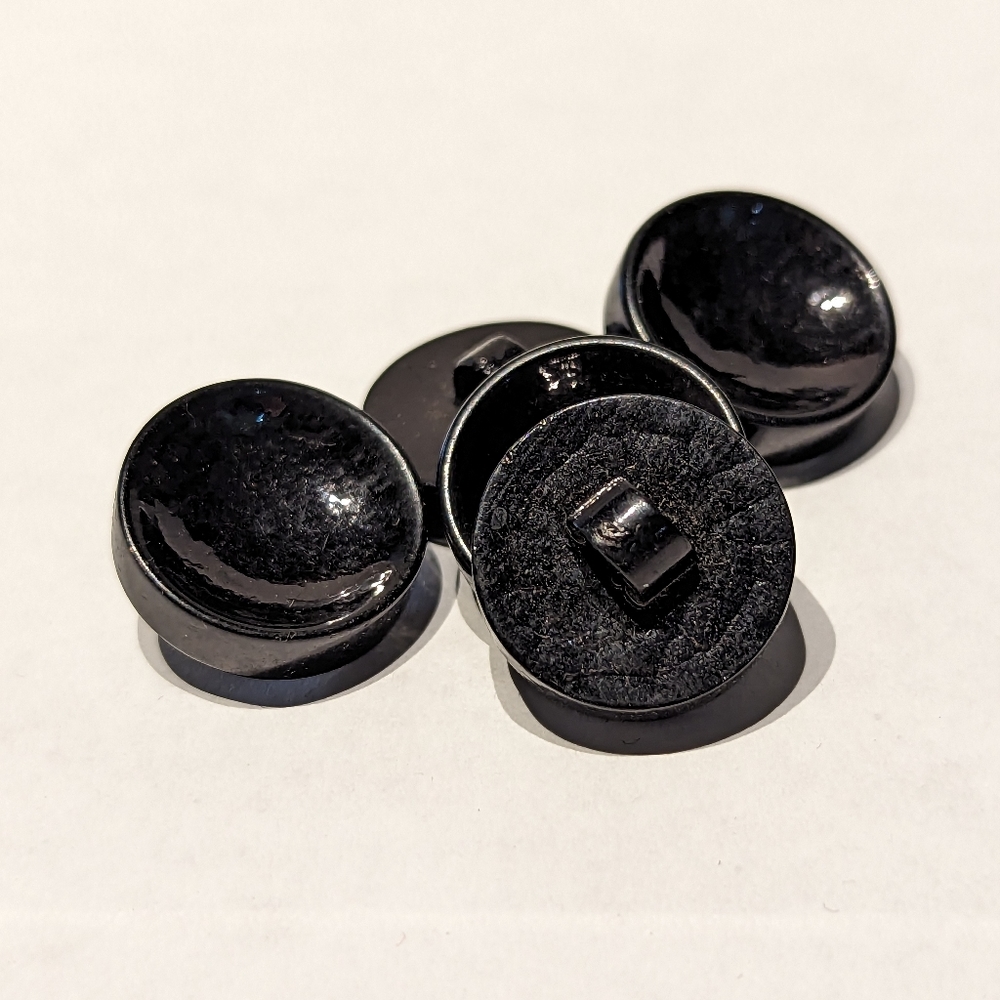 BUTTONS Concave Black (5) 3/4"